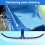 Escova de piscina azul de 18 polegadas com cabo para limpeza de parede de piscina 5