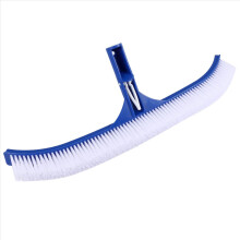 Escova de piscina azul de 18 polegadas com cabo para limpeza de parede de piscina