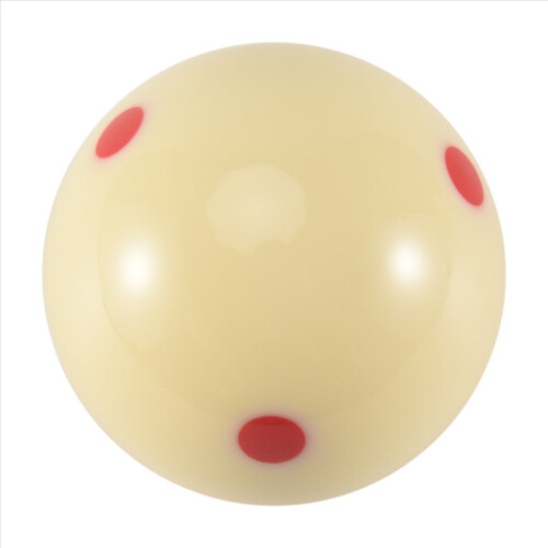 Bola de bilhar profissional de 2,25 polegadas e 57 mm com 6 pontos vermelhos
