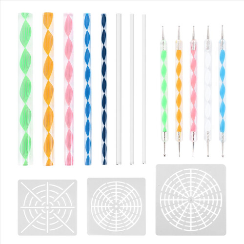16 pezzi Mandala Dotting Tools per dipingere rocce Mandala Stencil Kit 1