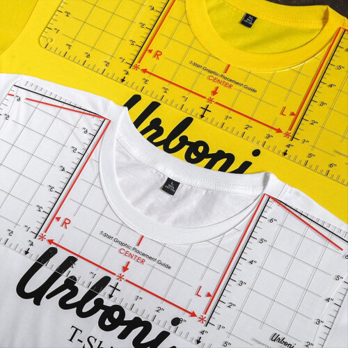 T-shirt lineal guide til vinyljustering og centrering af design 1