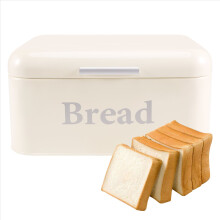 Vintage brødkasseskab jern snackboks skrivebordsopbevaringsboks hvid