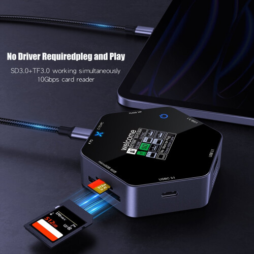 Otte-i-en-dockingstation Type C Smart Display 2
