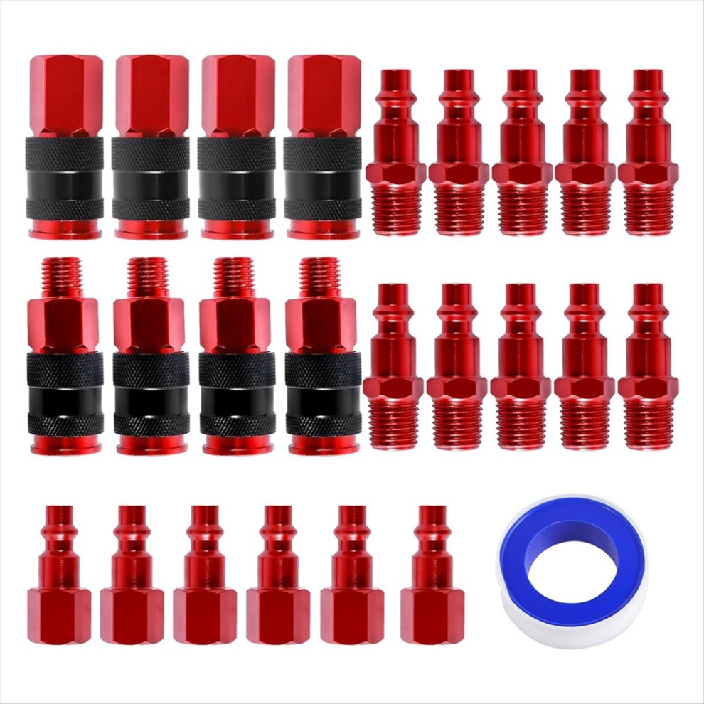 25Pcs Air Coupler And Air Plug Kit,1/4-Inch Npt Fittings 4853896813614