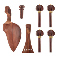 Kit de violino 4/4 Acess?rios para violino em tamanho real Pino de violino de jacarand? (4/4)