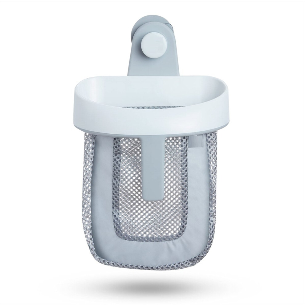 Hanging Bath Toy Storage With Quick Drying Mesh, & White/Gray Umærket