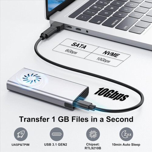 NVMe Enclosure SSD M.2 Adapter, for 2242 2280 SSD 1