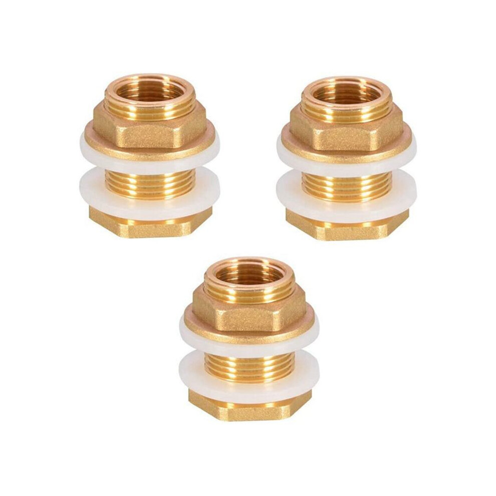 Solid Brass Bulkhead Fitting,With Silicone Rings 4852209345583