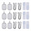 Sublimation Rhinestone Trays Pendant Set, Rectangle Style 3