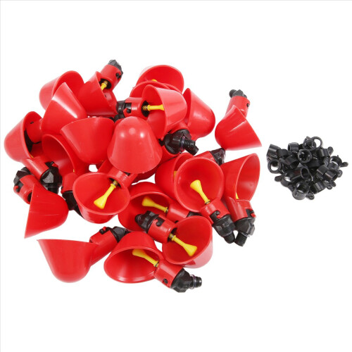 24Pcs Feed Automatic Bird Coop Poultry Chicken Fowl Drinker Water 2