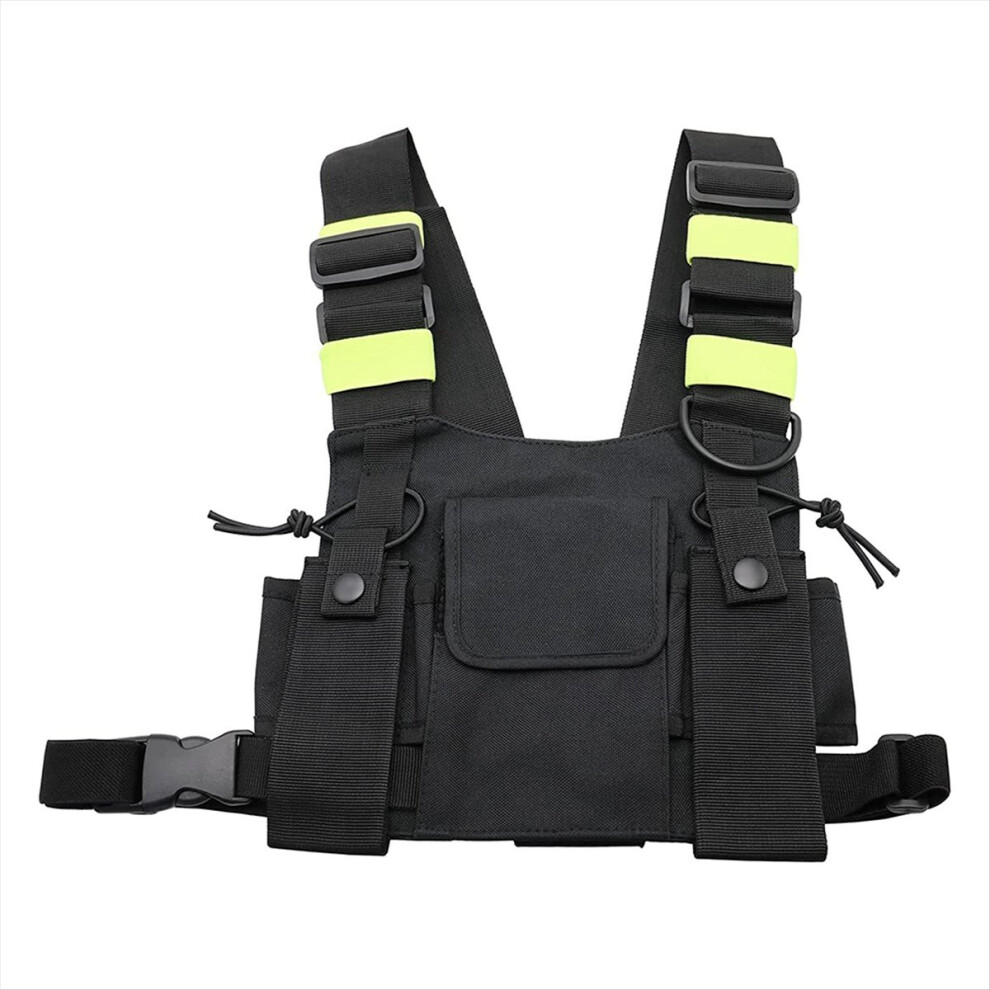 Walkie Talkie Chest Bag Radio Reflective Chest Harness Holder Bag A 4852209347679