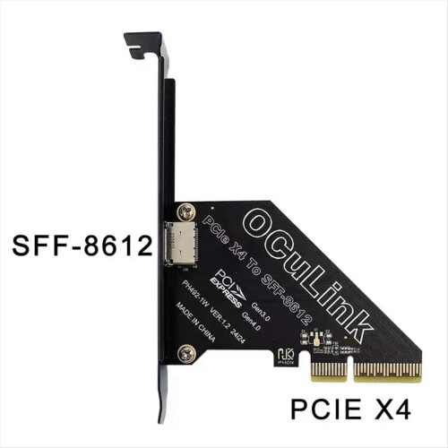 PCIe 4.0 X4 til Oculink SFF8611/8612 udvidelseskort til Windows/Linux 2