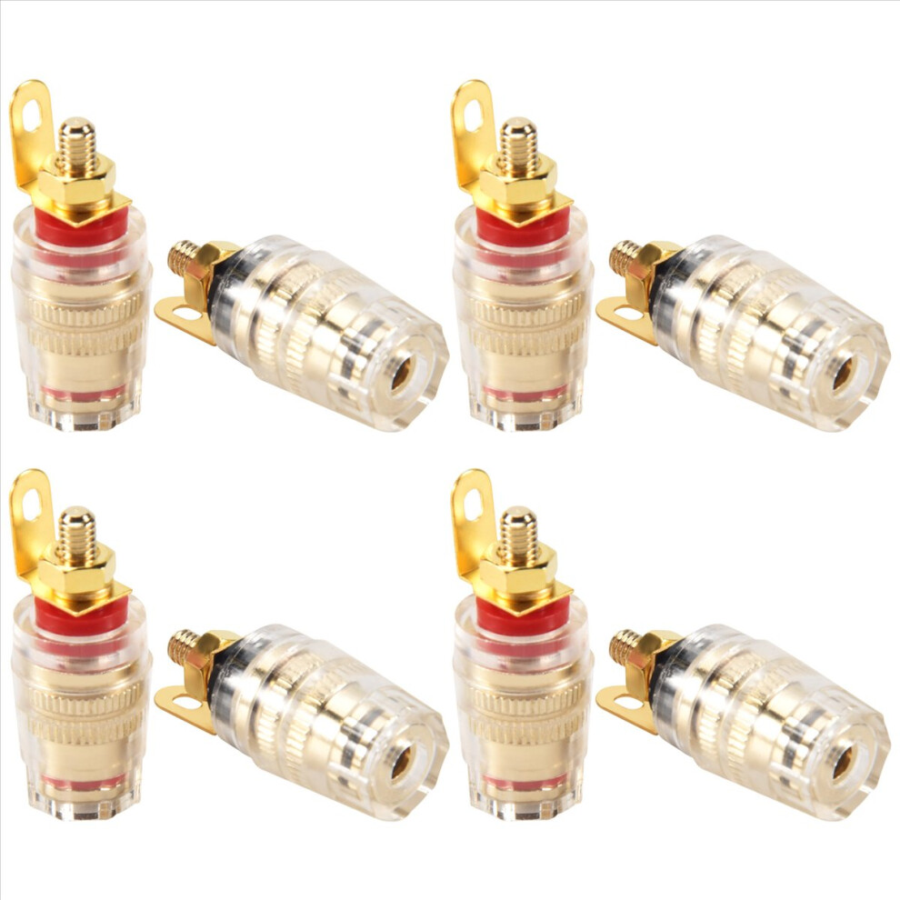 8Pcs 4Mm Amplifier Speaker Terminal Binding Post Banana Plug Jack 4852209354257
