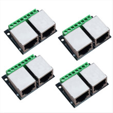 4PCS RJ45 Ethernet Dual Female Terminal Breakout Board