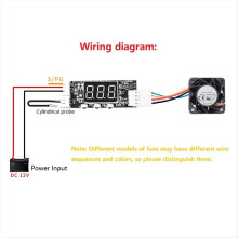 12V 4-tråds ventilatortemperaturstyringshastighedsregulatorreduktionsmodul