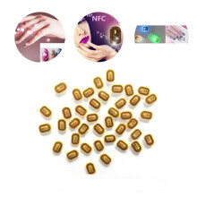 5 ks NFC Flash nálepka na nechty LED svietiaca lampa na holý čip, fialové svetlo