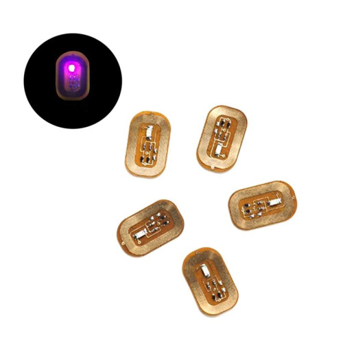 5 τμχ NFC Flash αυτοκόλλητο νυχιών LED Φωτεινή λάμπα γυμνού τσιπ, μωβ φως 1