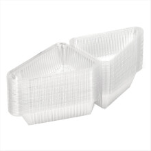 50Pcs Cake Slice Containers with Hinged Lid,Cake Carriers