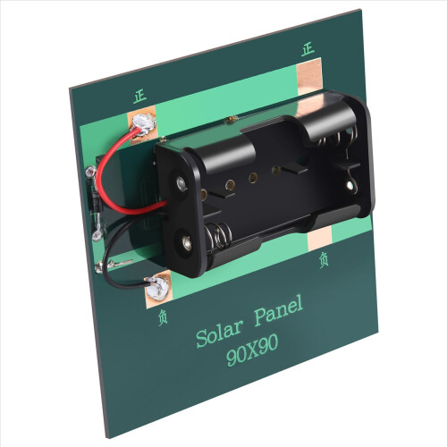 1W 4V solcelleoplader med base til opladning af 2xAA batterier 1