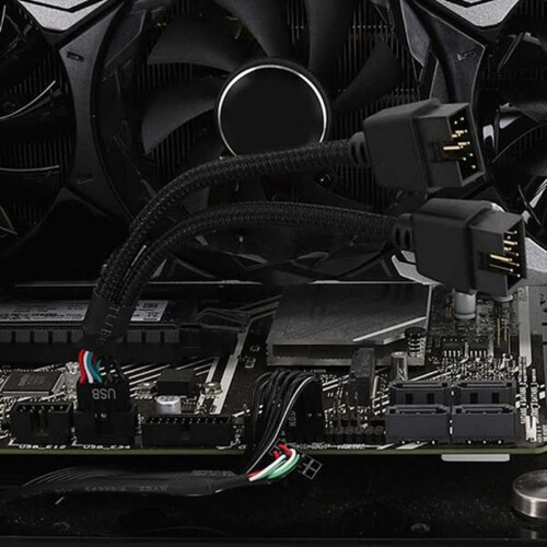 Μητρική πλακέτα υπολογιστή USB 2.0 9 Pin to Dual 9 Pin Extension Cable Black 1
