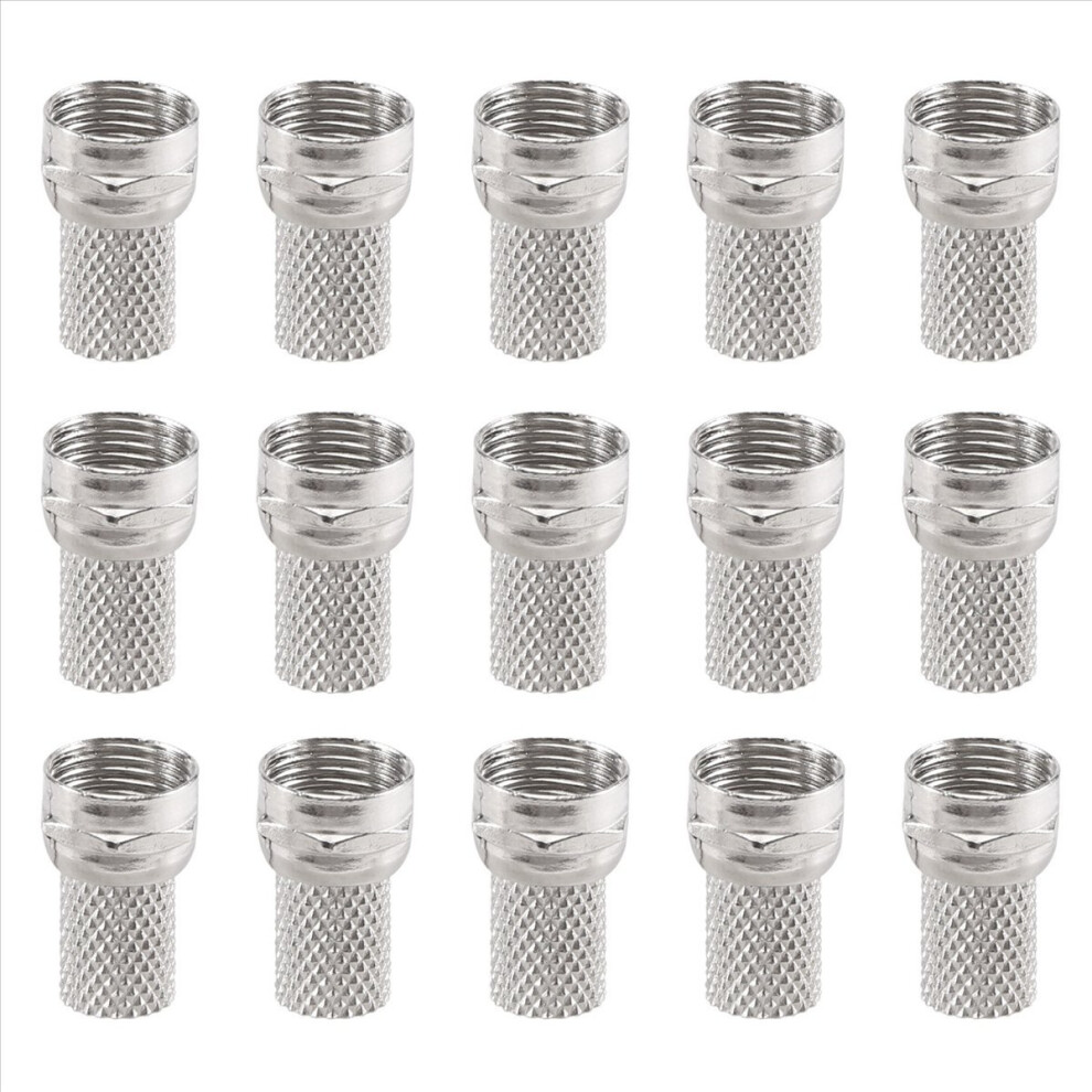 15 Pcs Rg6 F-Type Twist-On Coax Coaxial Cable Rf Connector 4852209375931