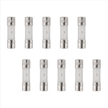 10 stk. 250V 3A 3Amp langsomme glassikringer i rør, 5mm x 20mm