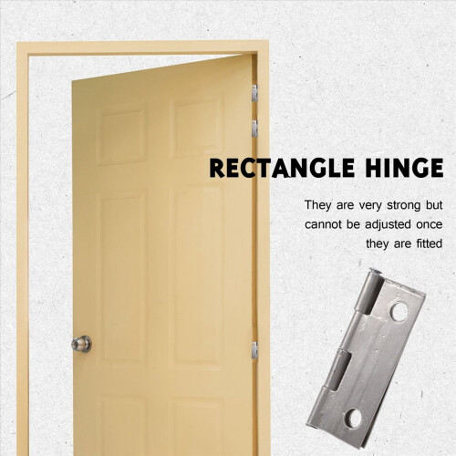 Rectangle Folding Closet Cabinet Door Hinge Hardware 1.5inch 10 Pcs 2