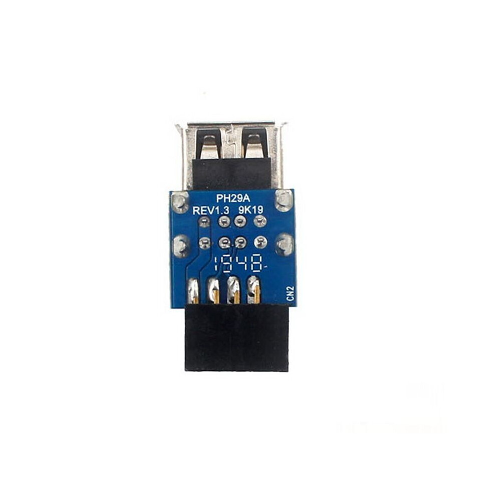1Pcs 9-Pin Motherboard To Dual Usb 2.0 Connector 4852209377621