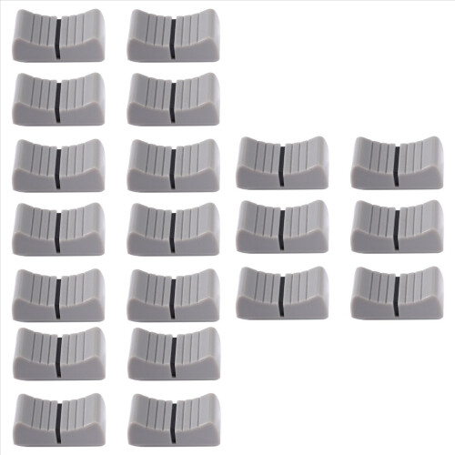 20Pcs Console Mixer Slider Fader Knobs for Potentiometer Gray Knob 1