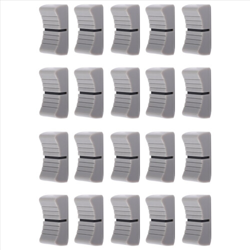 20Pcs Console Mixer Slider Fader Knobs for Potentiometer Gray Knob