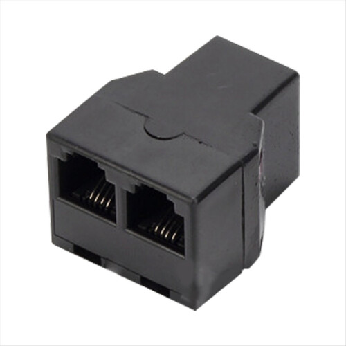 2PCS RJ11 Διαχωριστής καλωδίων τηλεφώνου 6P4C Προσαρμογέας διαχωριστή 2 θυρών 1