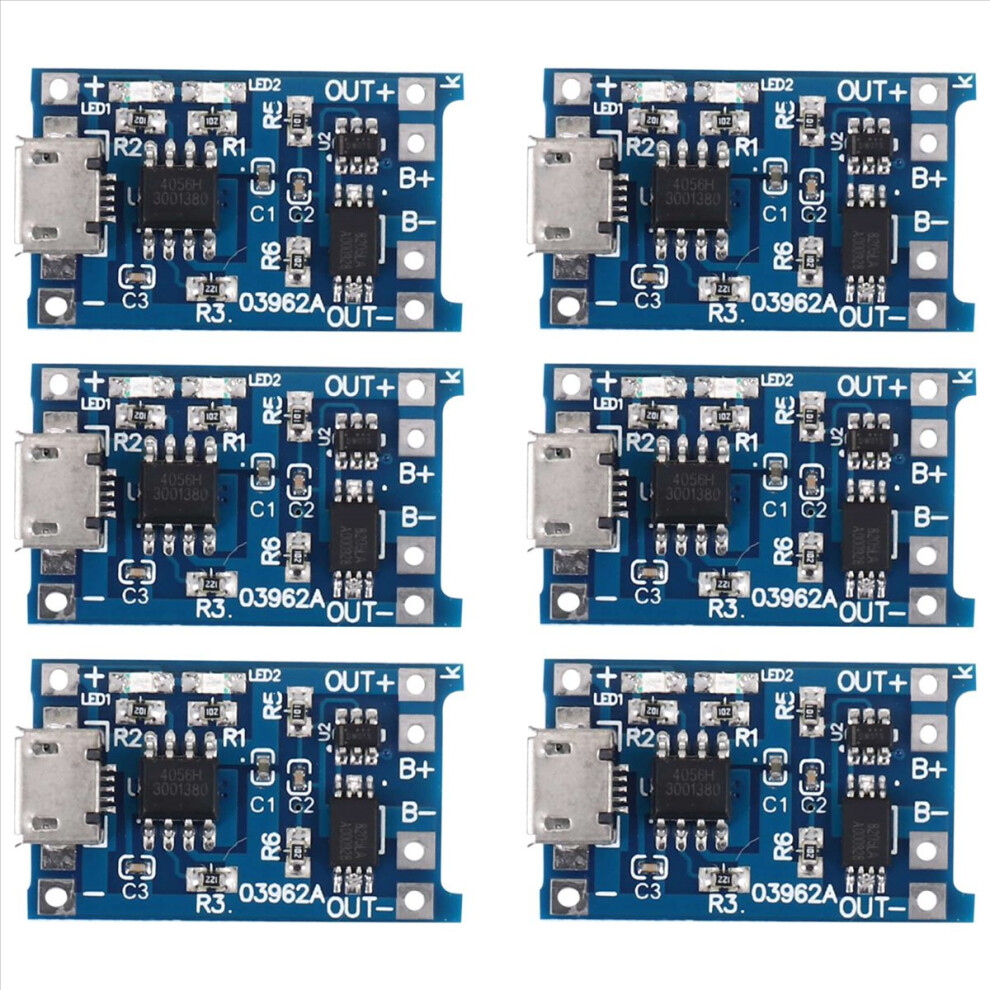 6Pcs For Charging Module With Battery Protection 18650 5V 4852209384322