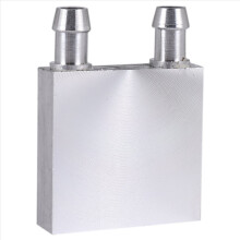 Vandkølerblok i aluminium 40x40mm sølv til pc bærbar CPU