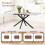 Joolihome Extendable Dining Table,120-160 cm Marble Effect Rectangular Kitchen Table for Dining Room, Kitchen,Restaurant 2