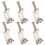 6 Roller Bridge Trækstrengskode Elguitar Sadel Sølv 6