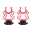 2PCS Universal Microphone Wavy Shock Mount Adapter Plastic 1