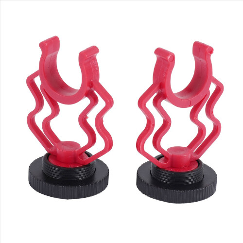 2PCS Universal Microphone Wavy Shock Mount Adapter Plastic 1