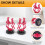 2PCS Universal Microphone Wavy Shock Mount Adapter Plastic 6