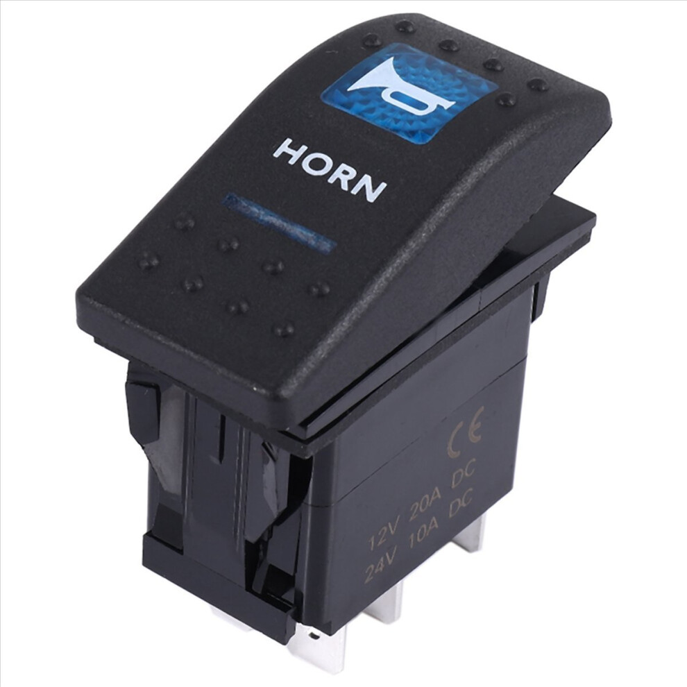 Horn Pattern Led 12V/20A 24V/10A Rocker Switch Blue/Light 4852209395151