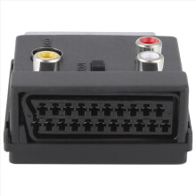 Switchable Scart Male to Female S-Video 3 Audio Adapter