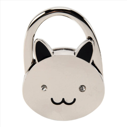 Cartoon Foldable Silver Tone Handbag Hook 2