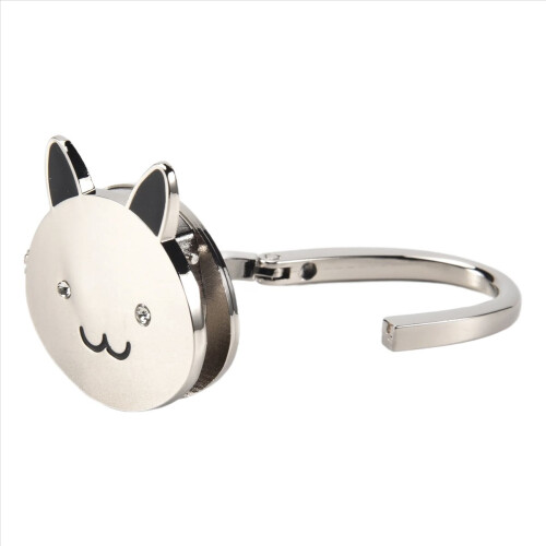 Cartoon Foldable Silver Tone Handbag Hook 1