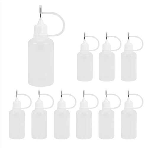 10Pcs 30Ml Plastic Squeezable Tip Applicator Bottle for Glue DIY 1
