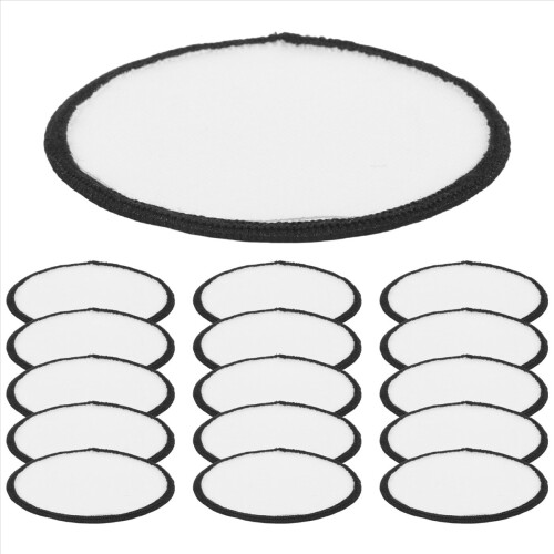 16 Pieces Sublimation Patch Blanks Quality Fabric Iron-on Circular 2