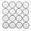 16 Pieces Sublimation Patch Blanks Quality Fabric Iron-on Circular 1