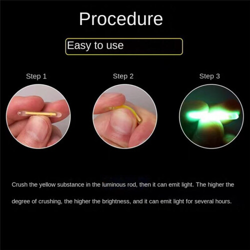 100PCS Pesca Float Light Stick LED Fluorescente Glow Sticks 2.2mm 2