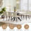 Joolihome Extendable Dining Table,120-160 cm Marble Effect Rectangular Kitchen Table for Dining Room, Kitchen,Restaurant 3