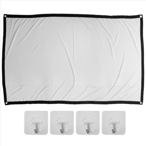 Tela de Projetor para Home Theater Branco Dobr?vel Anti- (60 Polegadas) 1