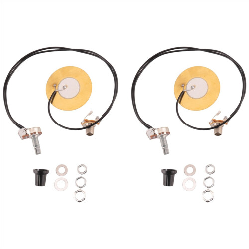 2 st 50 mm gitarrpickup piezo-transduktor förberedd förstärkare 1