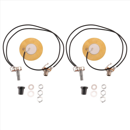 2 st 50 mm gitarrpickup piezo-transduktor förberedd förstärkare 2